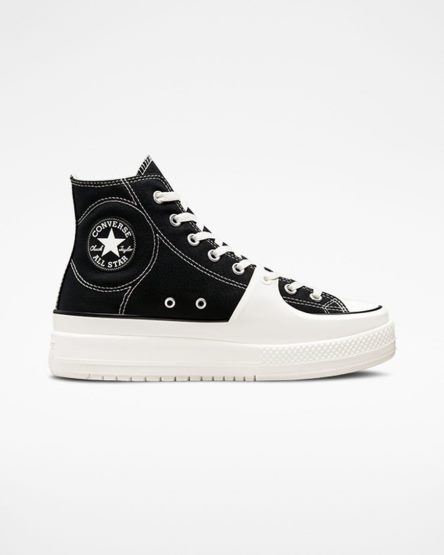 Dámské Boty Vysoké Converse Chuck Taylor All Star Construct Černé Bílé | CZ XQTC41